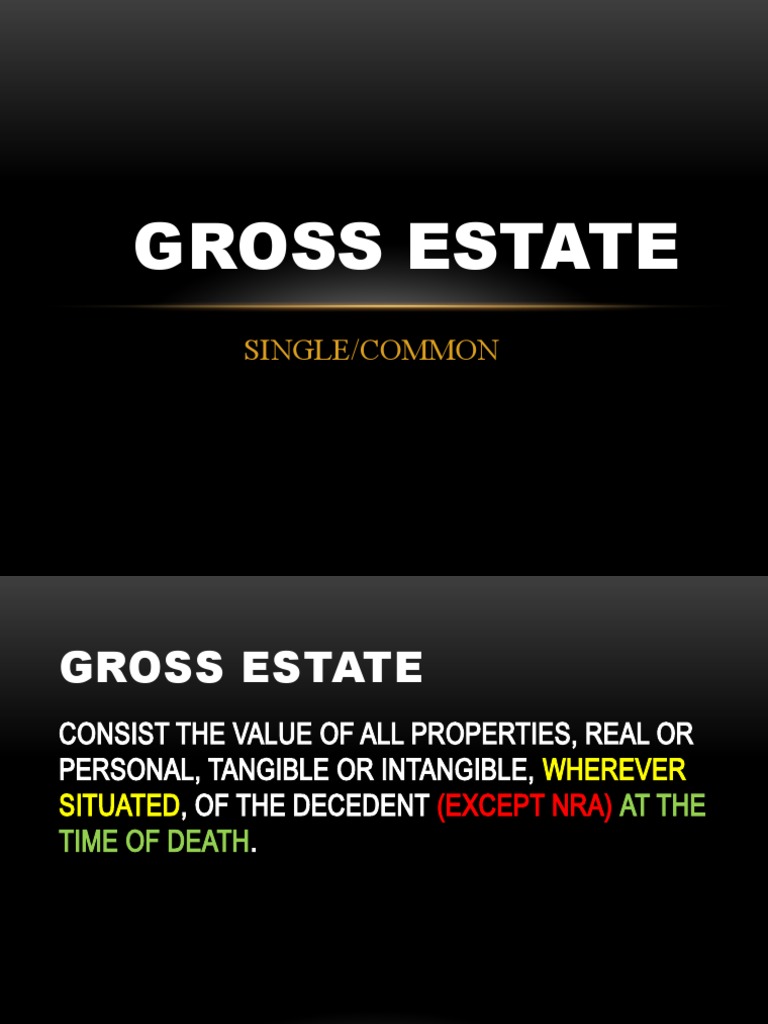 Gross Estate PDF Taxes Insurance