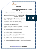 Hyphen Grade 5 English Resources Printable Worksheet 1