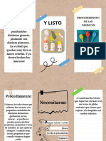 Folleto Tríptico Flyer Academia de Clases de Repaso Escolar Doodle Marrón y Blanco PDF