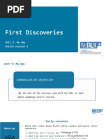 First Discoveries: Unit 5: My Day Online Session 2