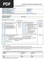 RHB Auto Finance Customer Service Request Form