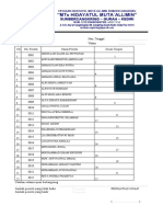 Daftar Hadir Pas Kelas Ix 2021-2022