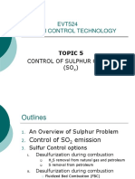 Control of Sulphur Dioxide Emissions
