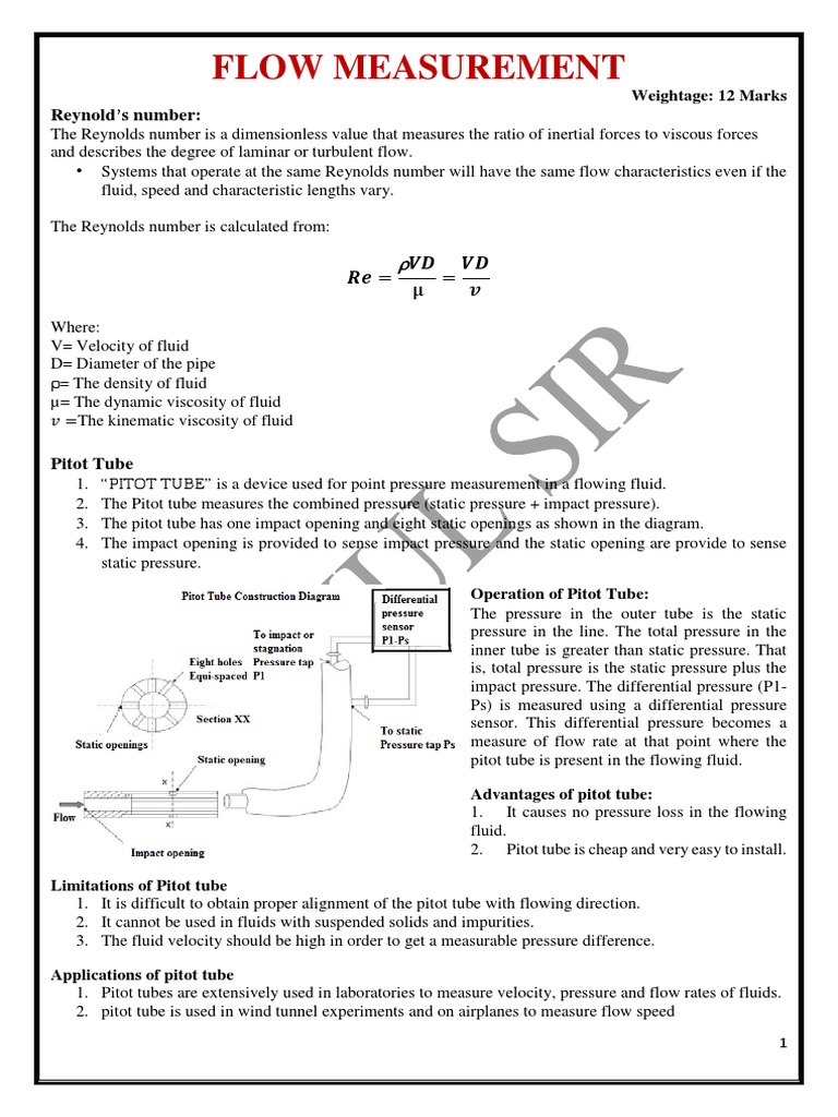 An Analysis of Common Flow Measurement Devices and Techniques PDF