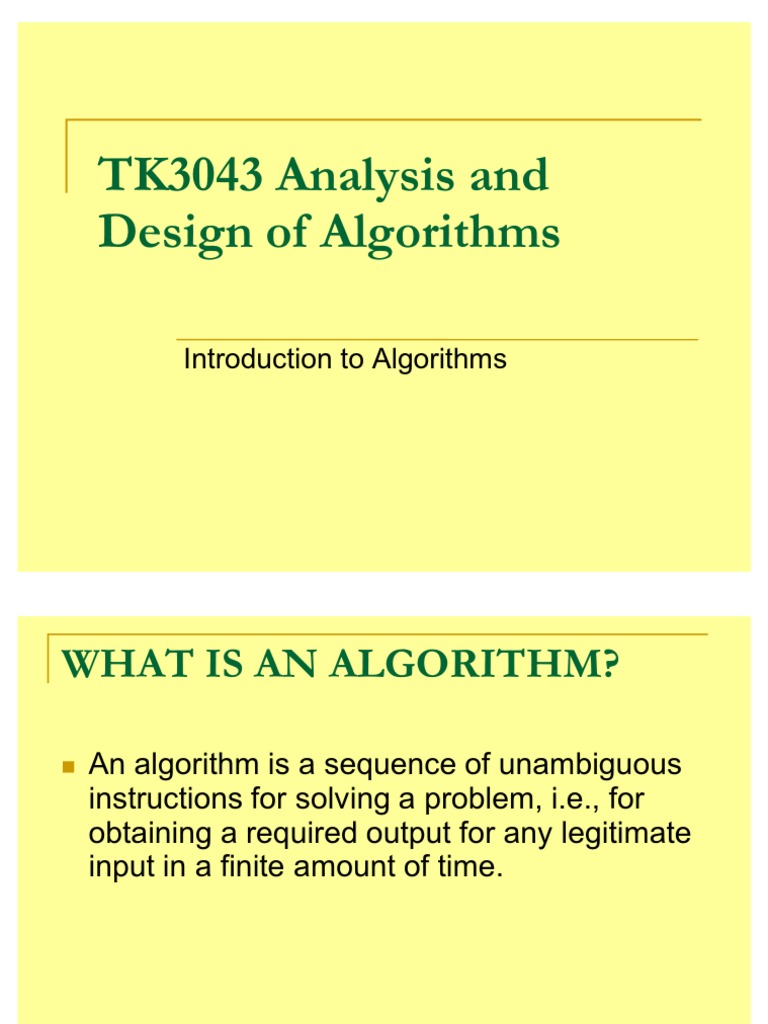 01-Introduction to Algorithms | Algorithms | Computer Programming
