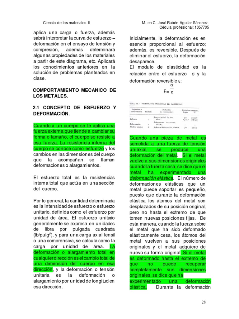 Extraccion de Informacion PDF Deformación (ingeniería