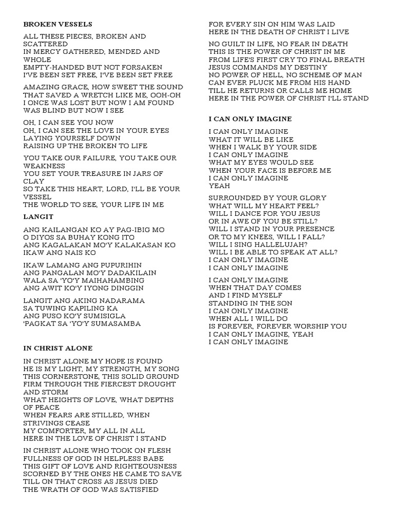 Wake Service Songs PDF