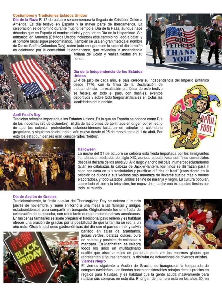 Costumbres y Tradiciones de Estados-Unidos | PDF | Pancho | Traje (ropa), image size:768x1024