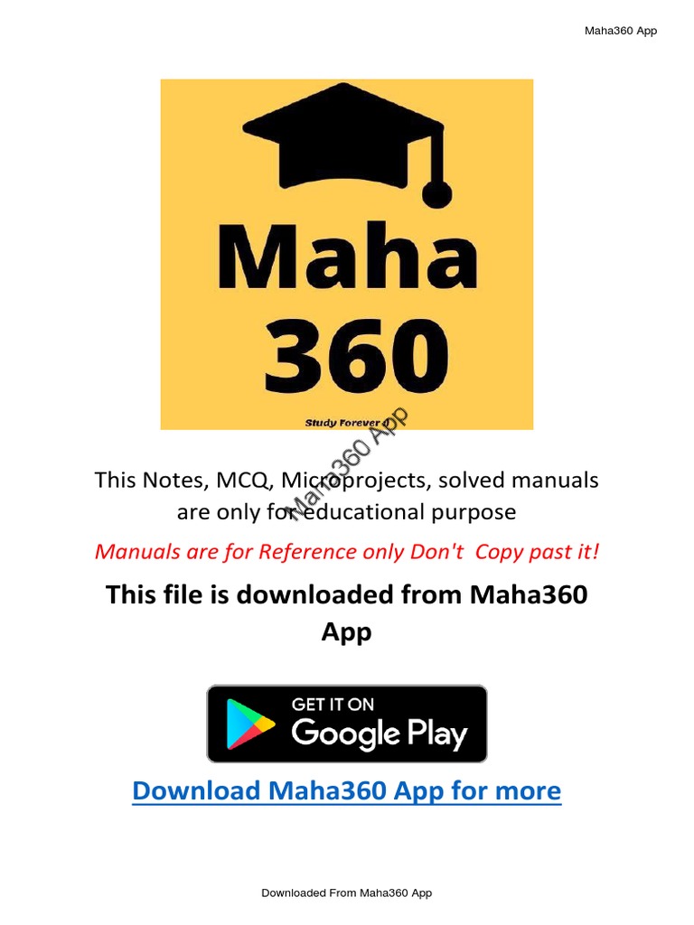 MSBTE Solution App-1 PDF | PDF | Programming | Constructor (Object ...