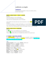 Países y Nacionalidades en Inglés