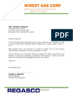 Letter of Lease Renewal