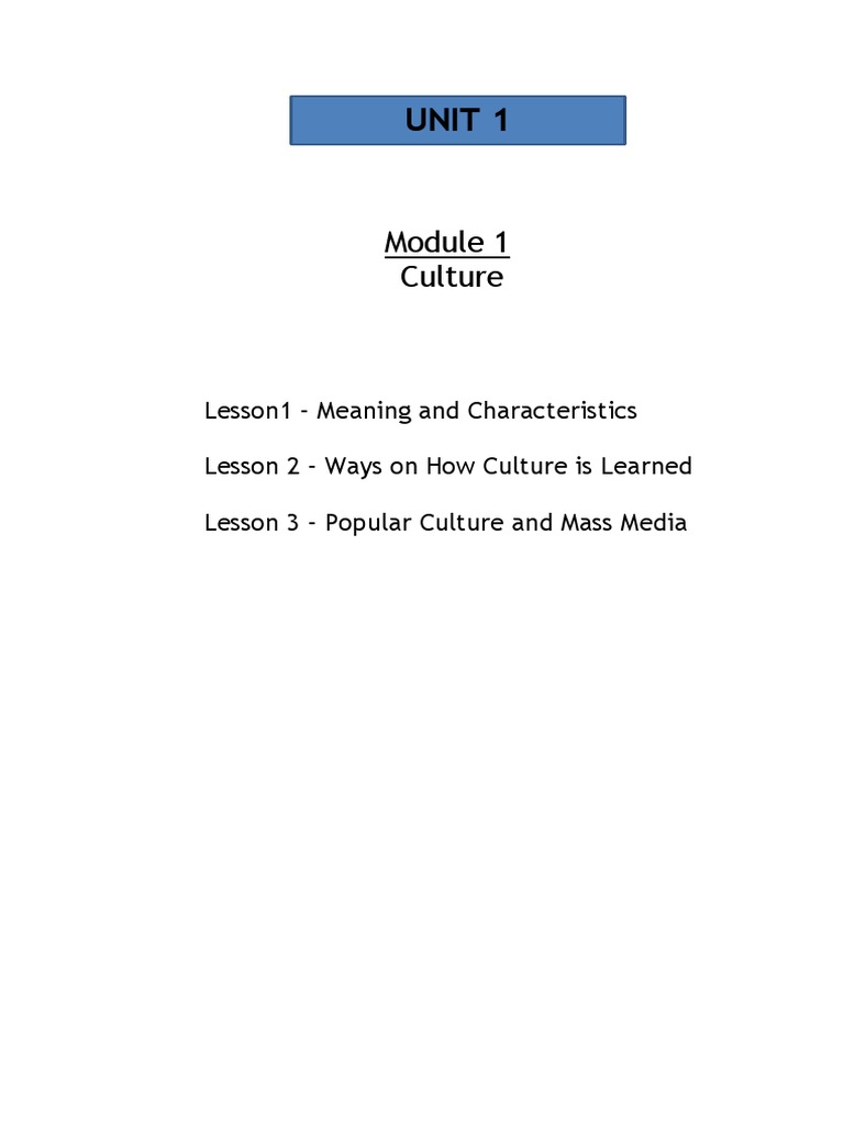 Phil Pop Culture Module 1 And 2 Pdf Popular Culture Popular