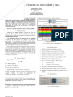 Práctica 6. Circuito en Serie Real e Ideal. Ismael Pacheco Villeda