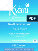 Kyani-Amare Update