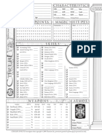 Cthulhu Invictus - Character Sheet