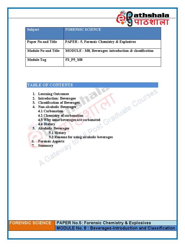 Beverages & Its Classification PDF PDF Drink Alcoholic Beverages