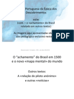PPT Achamento Do Brasil Outros Relatos e o Cosmopolitismo de Lisboa PDF