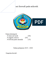 Konfigurasi Firewall Pada Mikrotik