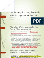 Key Point of NParks LTA Prompt Approval Letter (ROCC Meeting) - R1
