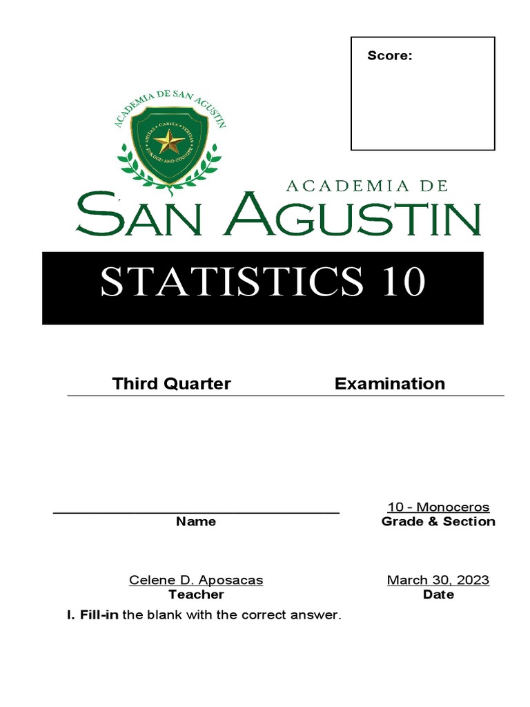 stat-10-LT Exam | Download Free PDF | Standard Score | Normal Distribution