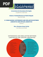 3.1 Venn Diagram Differences and Similarities Between Linguistics and Applied Linguistics