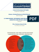 3.1 Venn Diagram Differences and Similarities Between Linguistics and Applied Linguistics