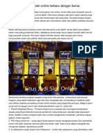 Daya Upaya Menetapkan Game Slot Online Teranyar Dengan Benarqdkfc PDF