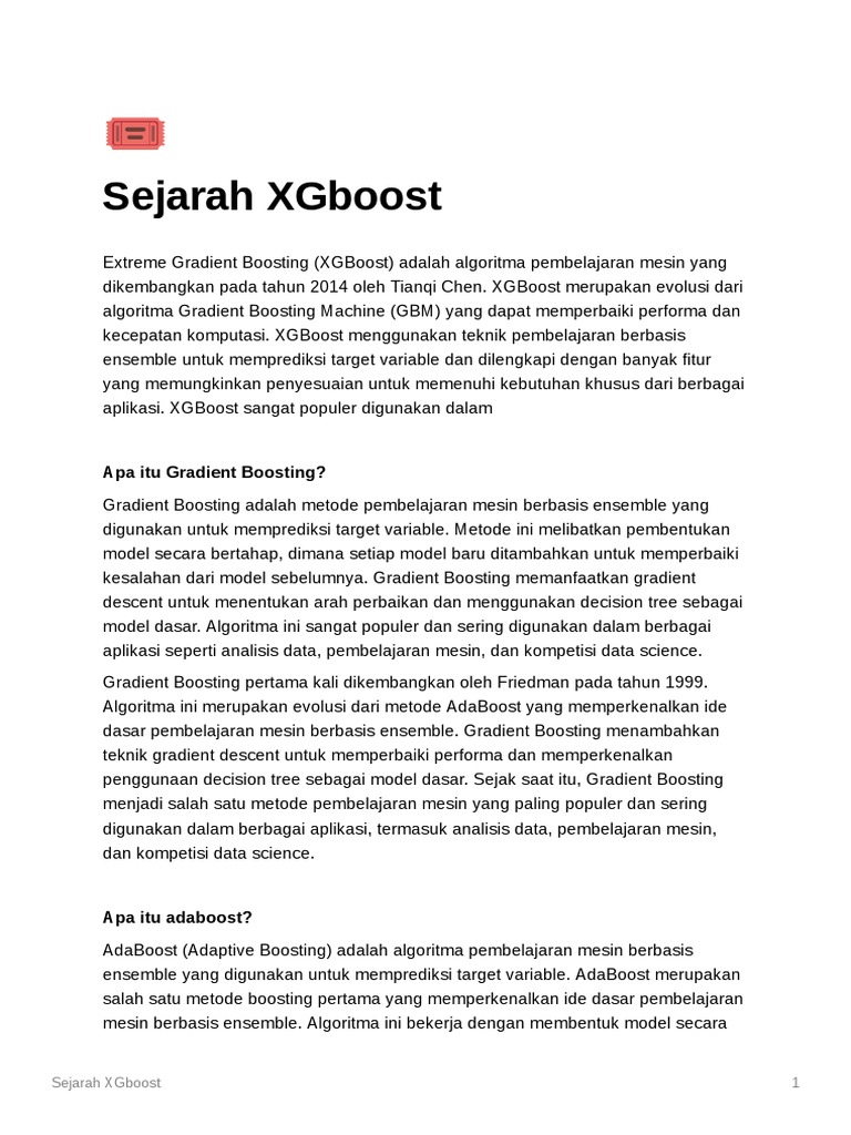 Sejarah dan Perkembangan XGBoost | PDF | Komputer | Teknologi & Rekayasa