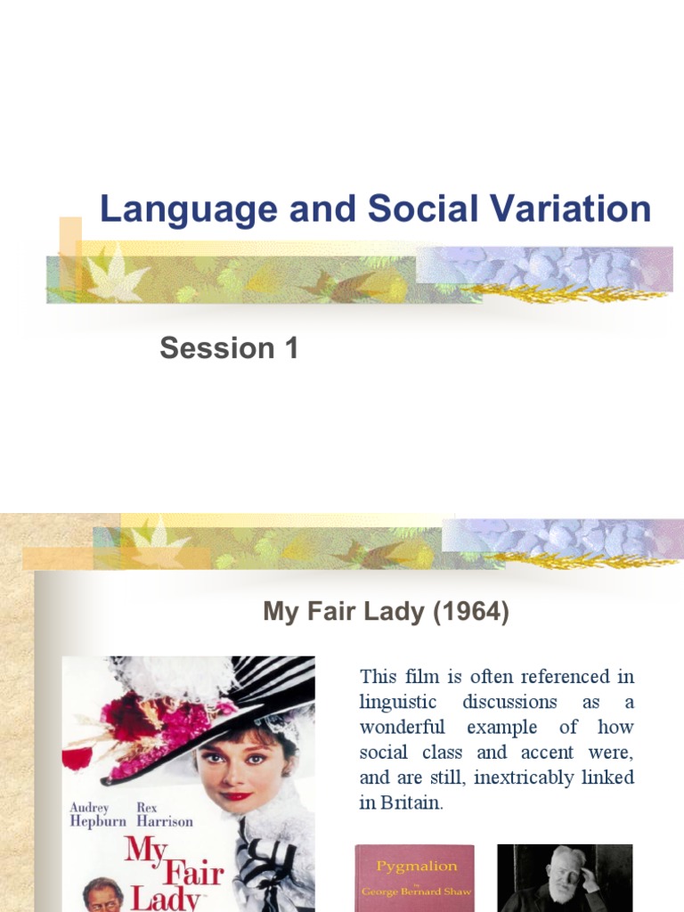Chapter 1 - Language and Social Variation (Main Points) | PDF | English ...