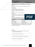 Rates of Reaction Lesson 2: 12.2 Concentration and Reaction Rate Worksheet 12.2.3