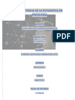 Importancia de La Estadistica en Psicologia I