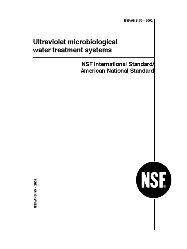 Nsf-Ansi 55 PDF | PDF | Drinking Water | Disinfectant