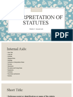 Interpretation of Statutes - Internal Aids 