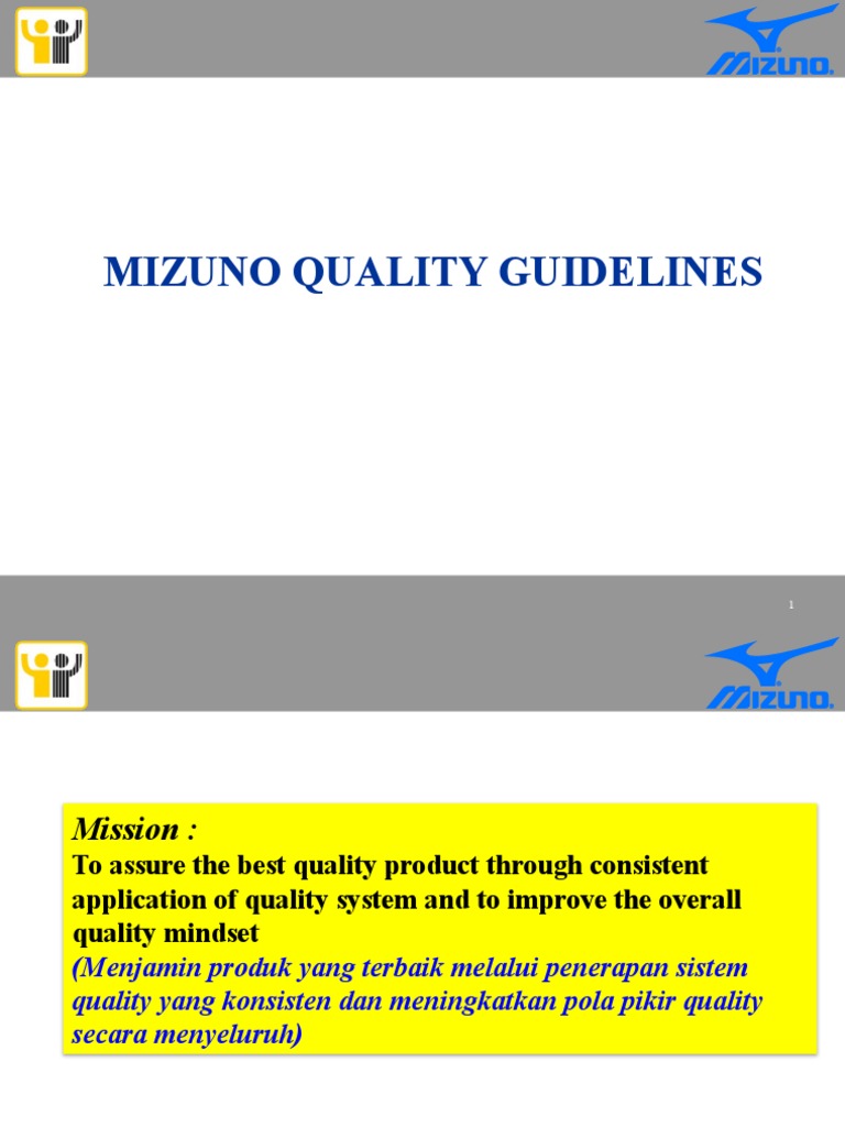 Mizuno Quality Control Guidelines | PDF | Audit | Internal Audit