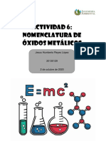 Tarea Nomenclatura de Óxidos Metálicos
