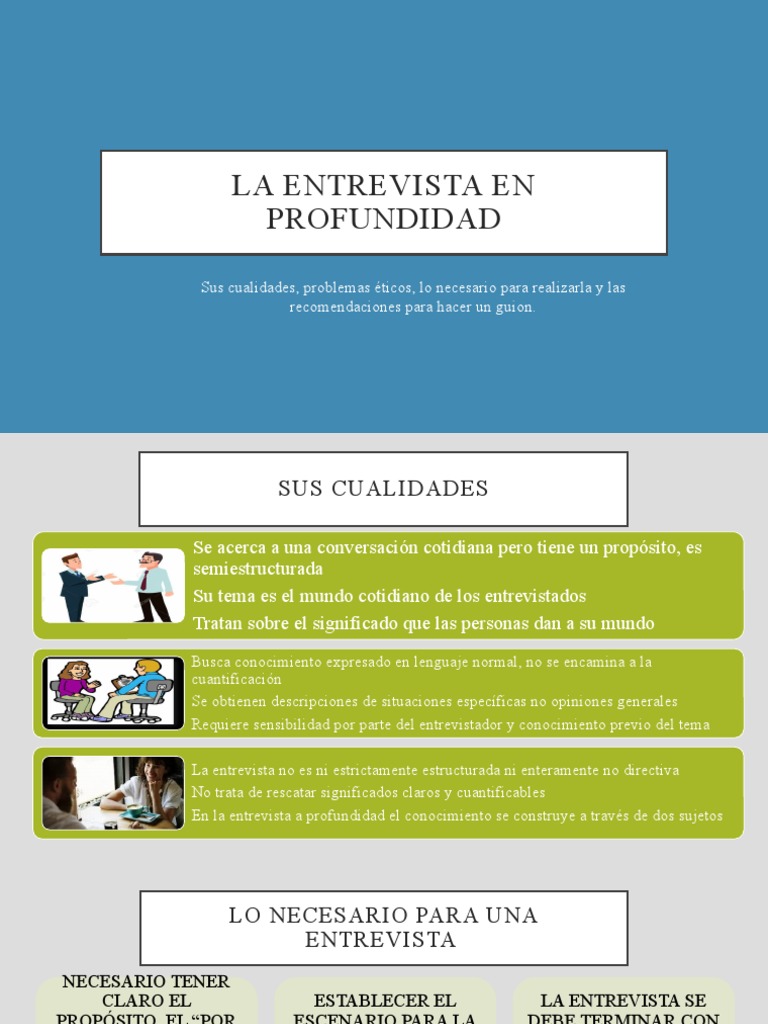 Cómos de La Entrevista A Profundidad | PDF | Conocimiento | Cognición