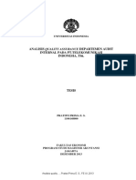 Analisis Quality Assurance Departemen Audit Internal Pada PT - Telekomunikasi Indonesia, TBK