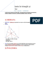 Linii Importante În Triunghi Și Concurența Lor