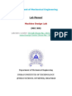 MEC 305 Machine Design Lab GEAR PDF
