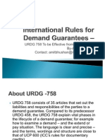 International Rules For Demand Guarantees - URDG 758