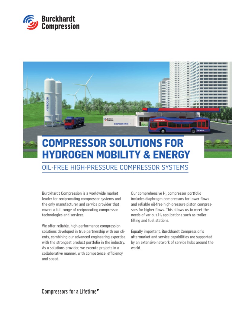 Burckhardt Hydrogen Compressor Solutions | PDF | Nature | Machines
