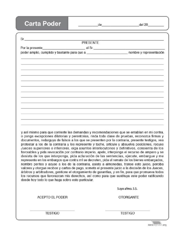 Carta Poder | PDF