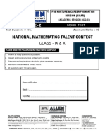 National Mathematics Talent Contest: NMTC Stage - 2