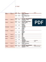 Itinerary Annapurna Base Camp Trek - Nepal: Day Date From To Description Notes