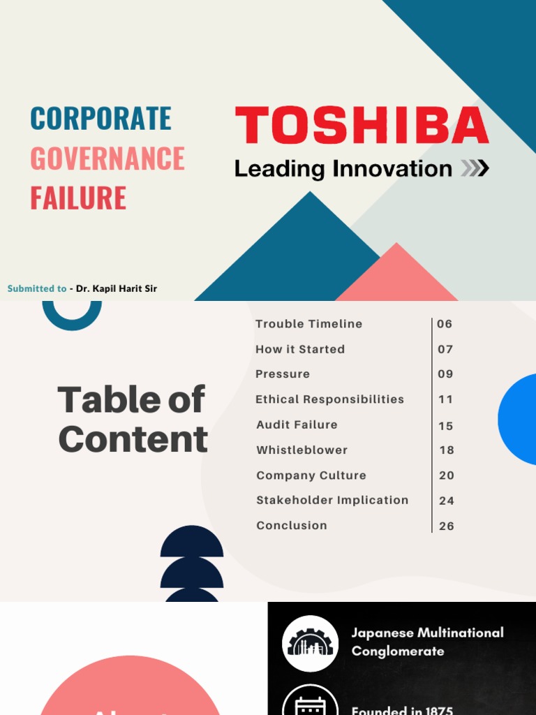 Toshiba Accounting Scandal Overview | PDF | Business | Economies