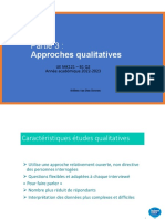 Partie 3: Approches Qualitatives: UE MK121 - B1 Q2 Année Académique 2022-2023