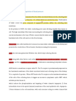 Water Reabsorption and Blood Pressure Regulation via ADH and Renin-Angiotensin Pathways (39