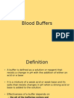 Blood Buffers Maintain pH