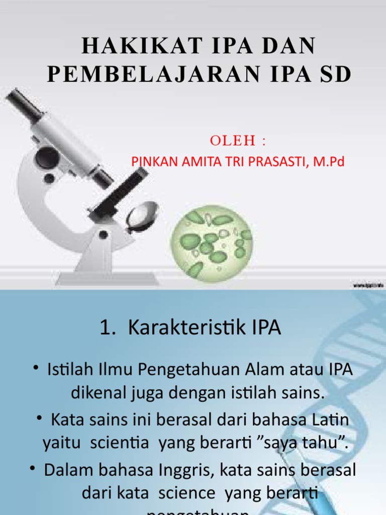 Hakikat IPA dan Pembelajaran di SD | PDF | Sains & Matematika