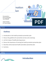 Health Promotion Prevention Plan Presentation (Capter 5)